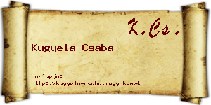 Kugyela Csaba névjegykártya